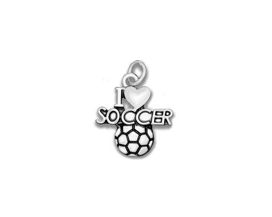 I Love Soccer Charms
