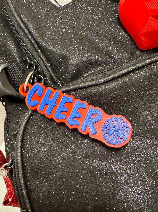 Cheer Team Spirit Pom Bag Tag