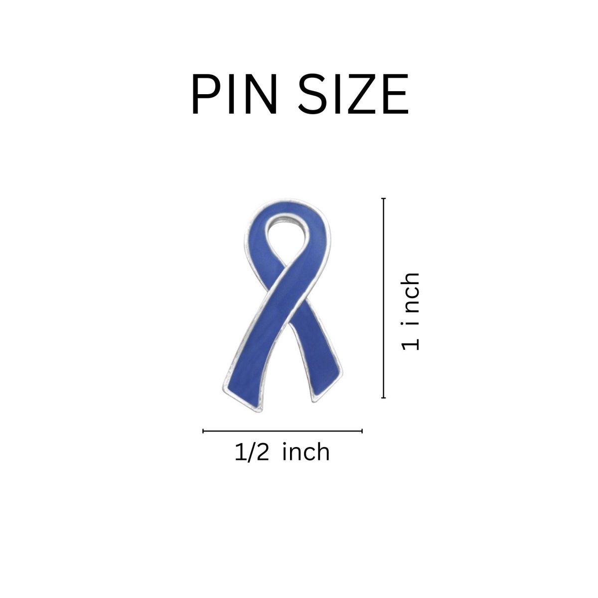 Large Flat Periwinkle Ribbon Pins