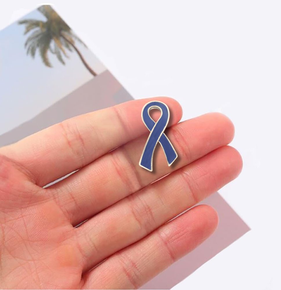 Large Flat Periwinkle Ribbon Pins