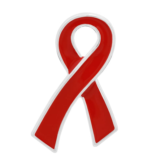 Large Red Ribbon Pins