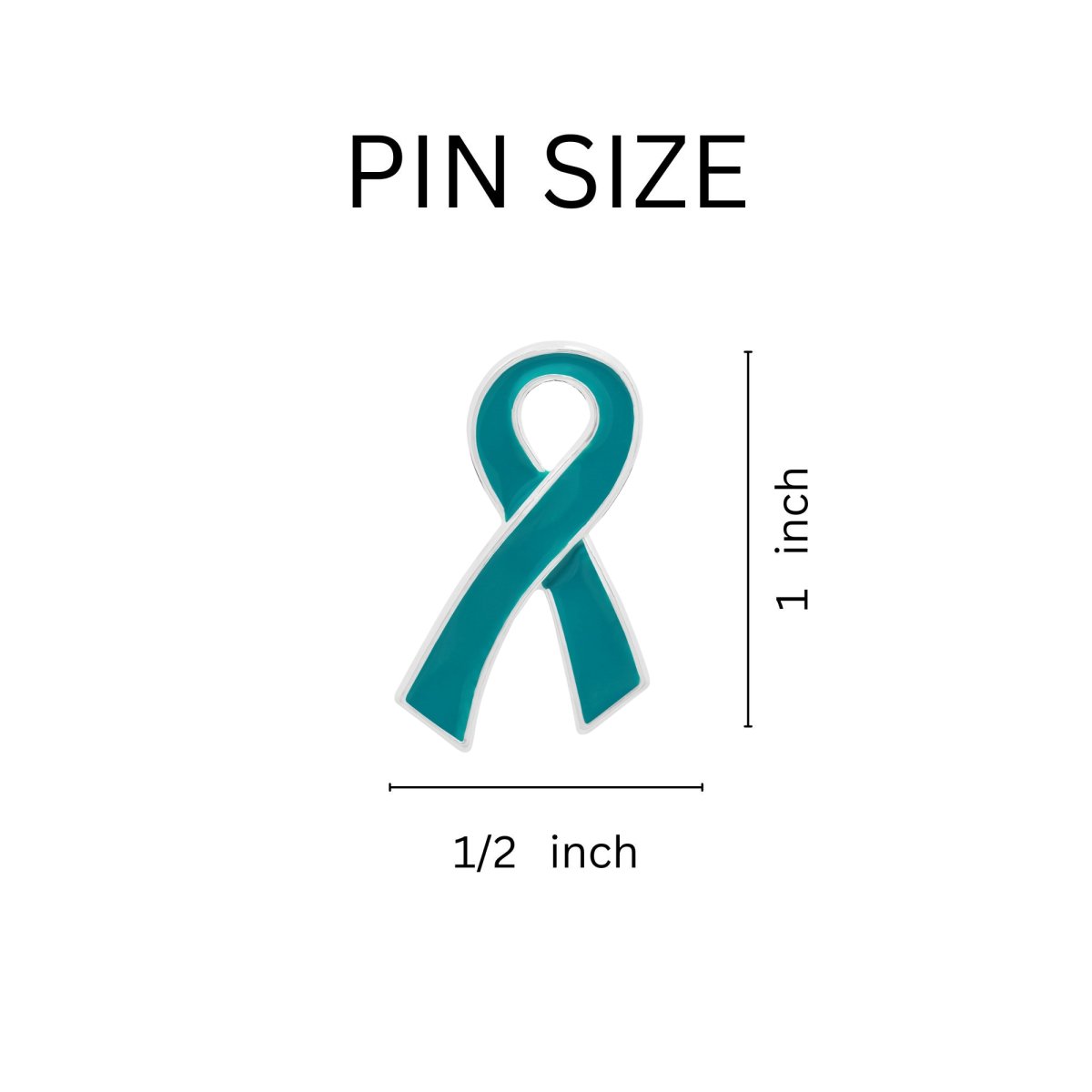 Large Flat Sexual Assault Awareness Ribbon Pins