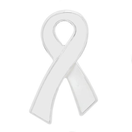 White Ribbon Awareness Pins