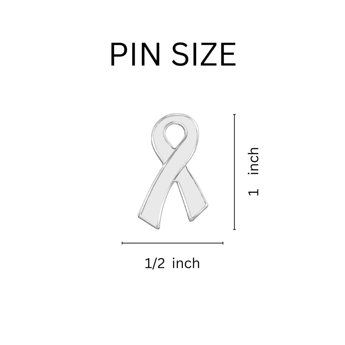White Ribbon Awareness Pins