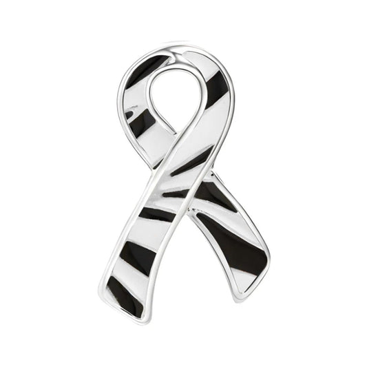 Large Flat Zebra Print Ribbon Pins