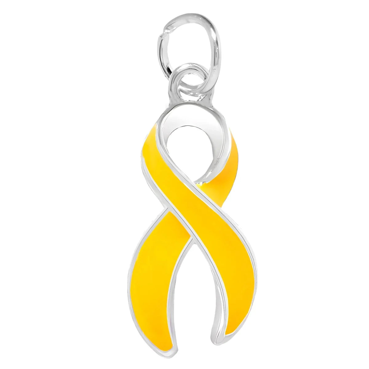 Large Gold Ribbon Charms