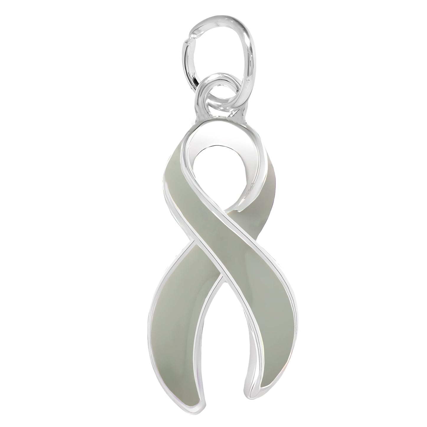 Large Gray Ribbon Charms