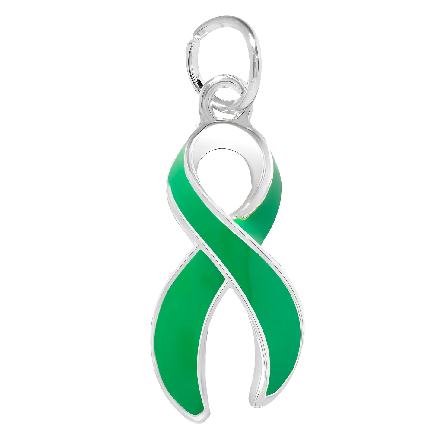 Large Green Ribbon Charms