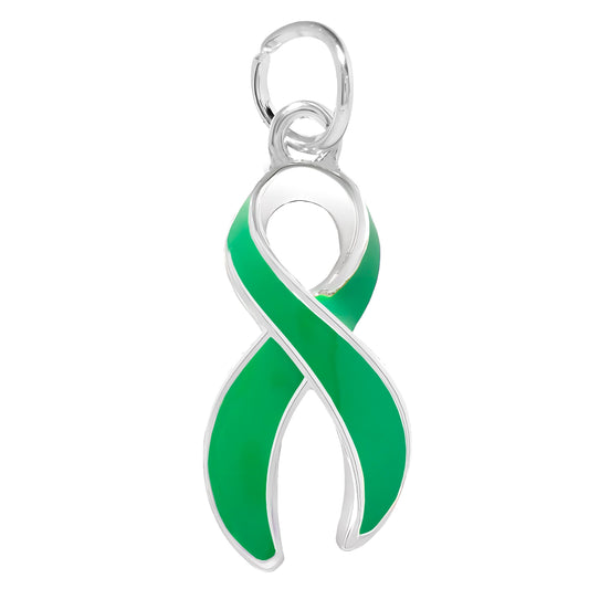 Large Green Ribbon Charms