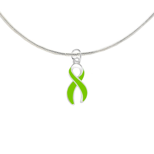 Large Lime Green Ribbon Necklaces