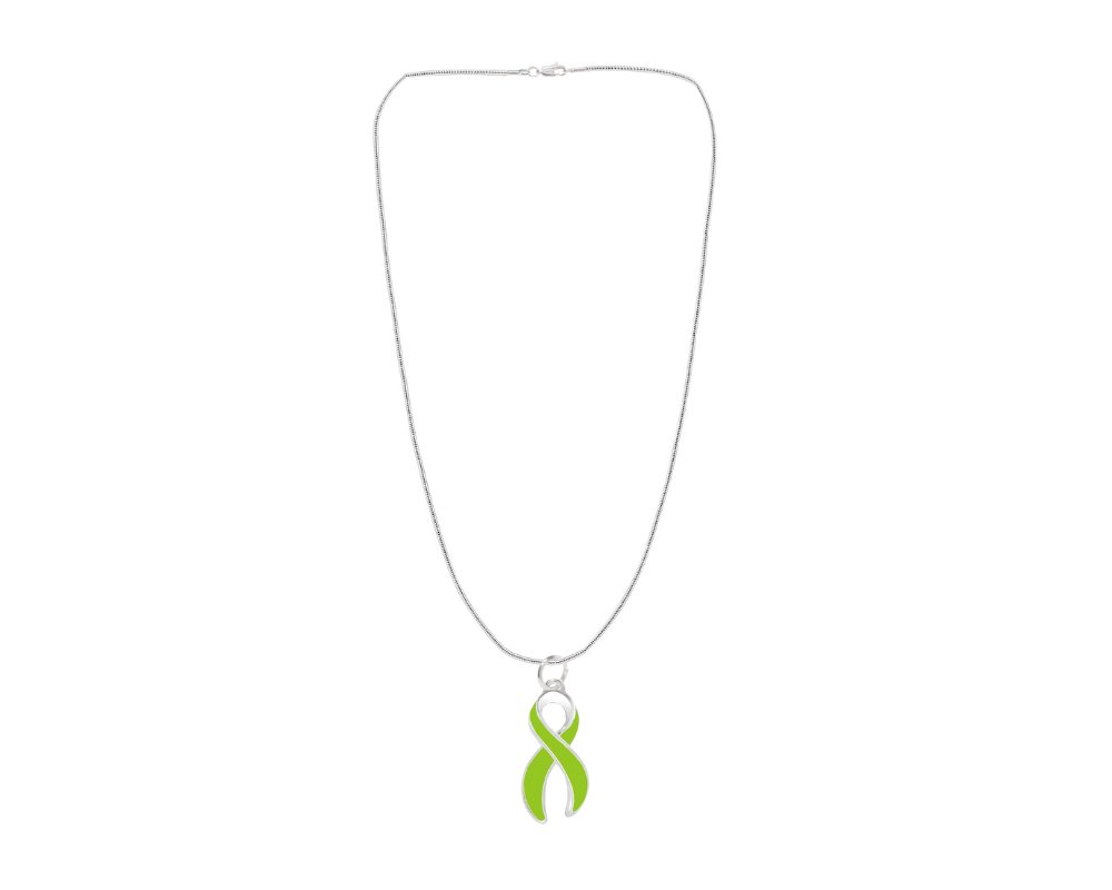 Large Lime Green Ribbon Necklaces