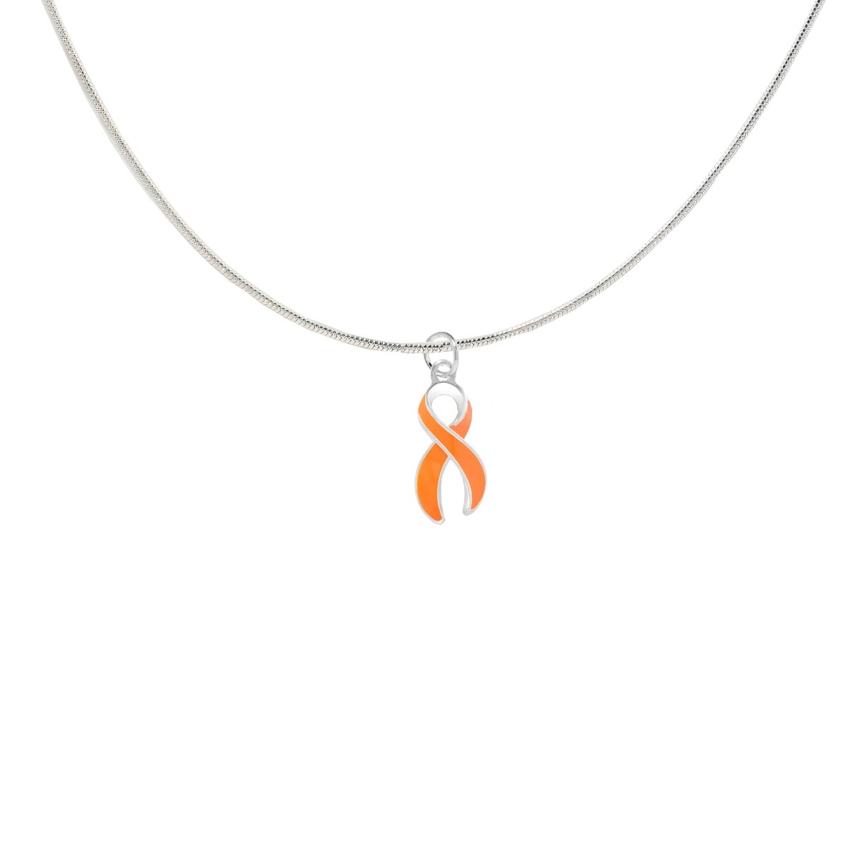 Large Orange Ribbon Necklaces