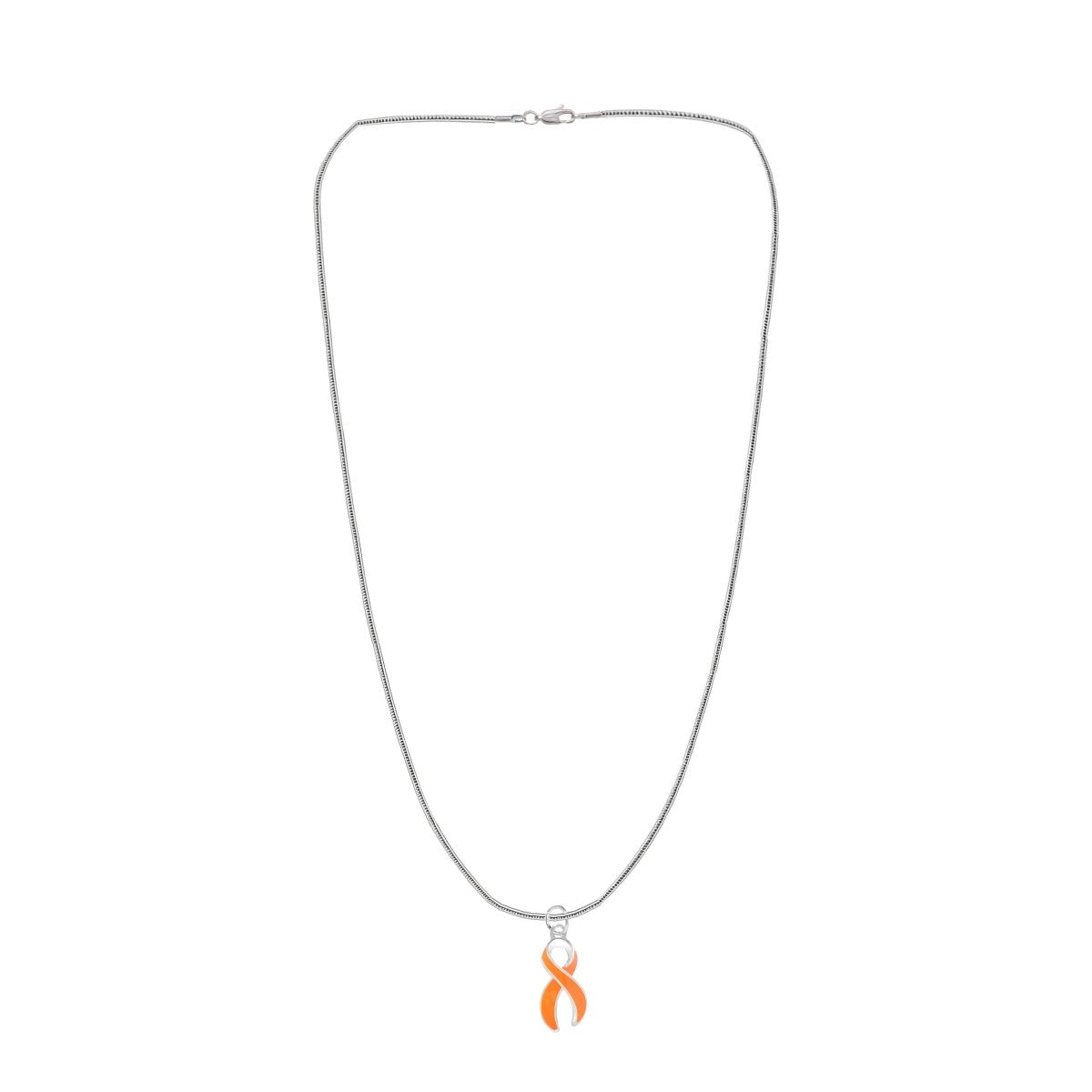 Large Orange Ribbon Necklaces