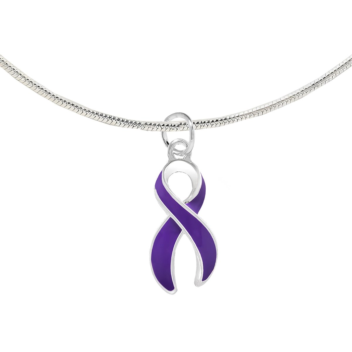 Large Purple Ribbon Necklaces