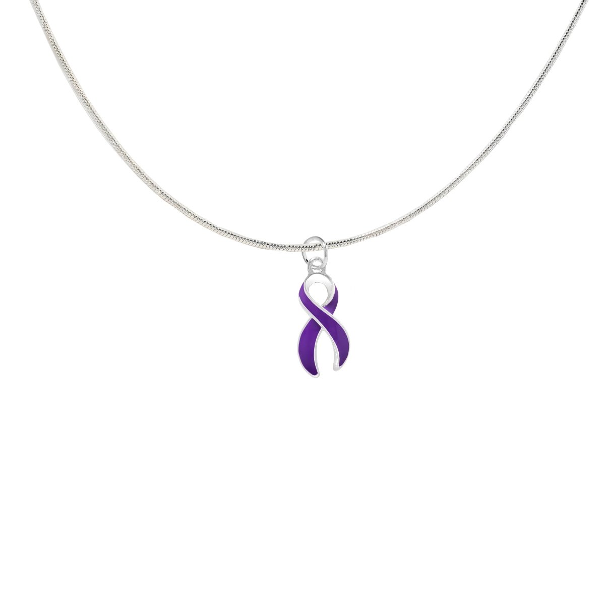 Large Purple Ribbon Necklaces