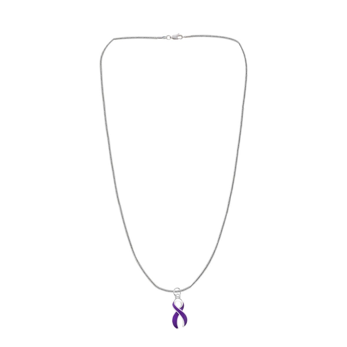 Large Purple Ribbon Necklaces
