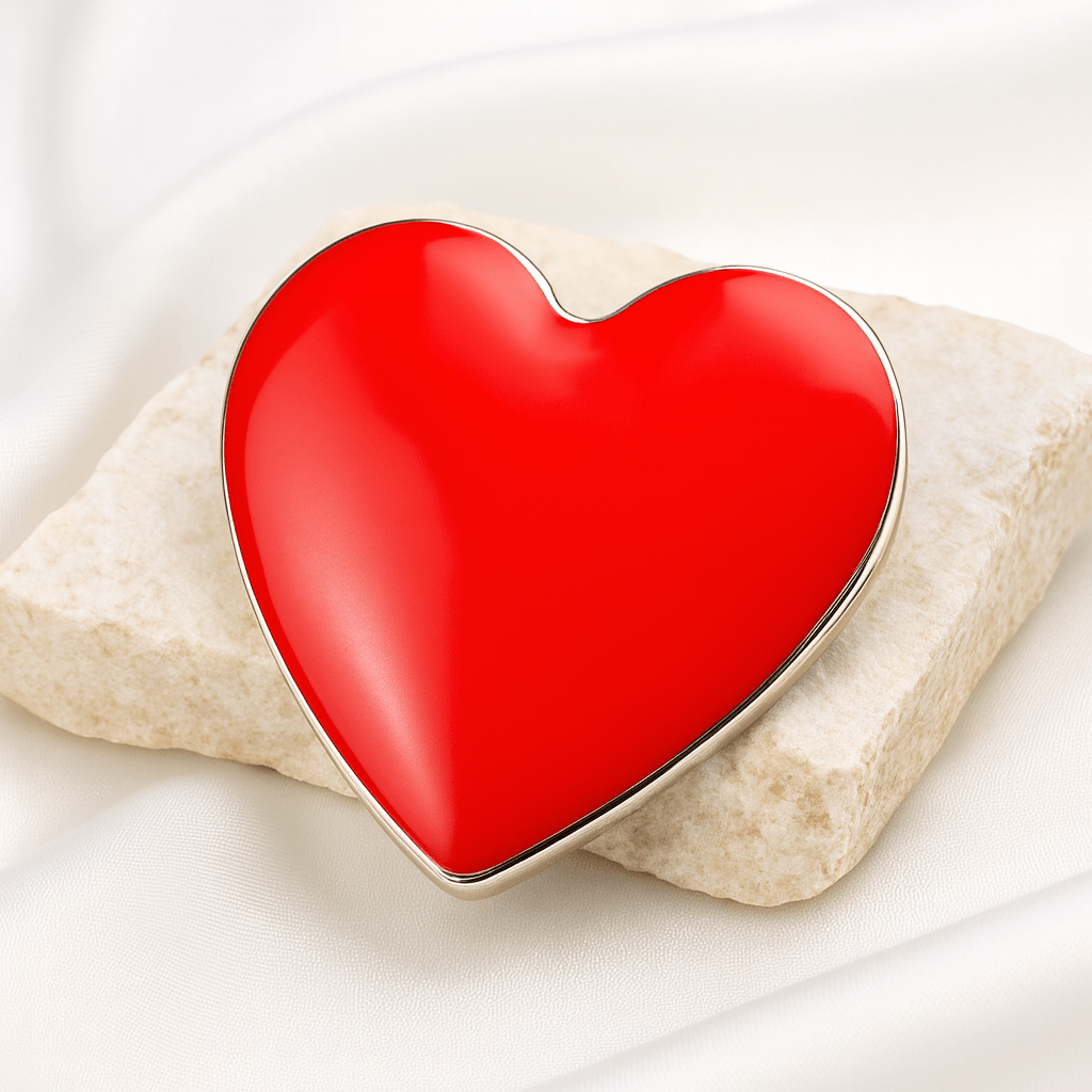 Large Red Heart Shaped Pins