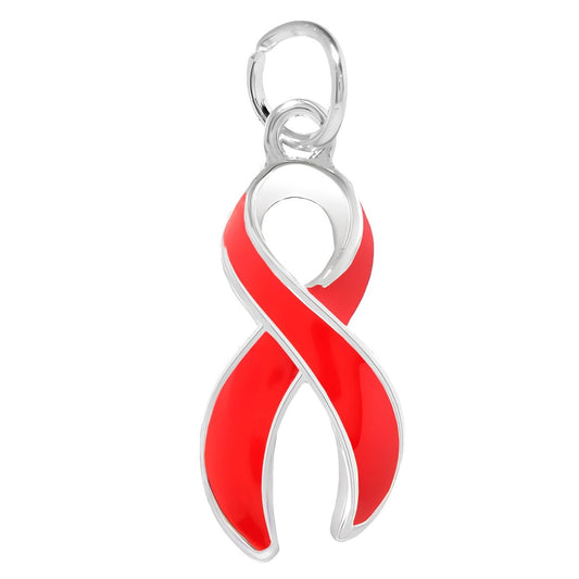 Large Red Ribbon Charms