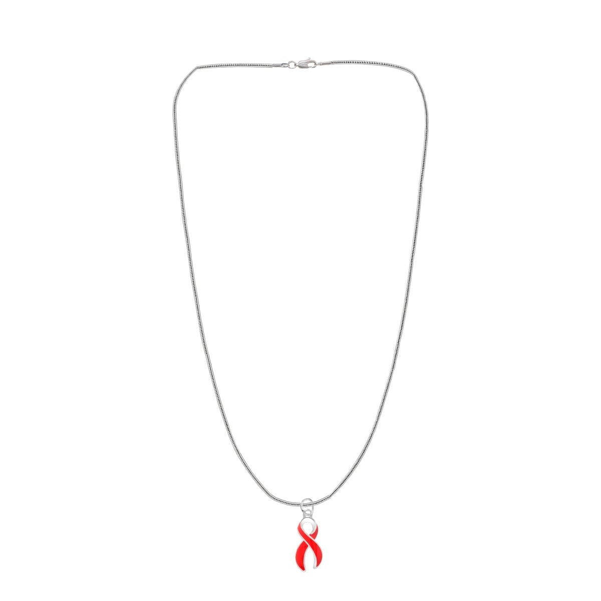 Large Red Ribbon Necklaces
