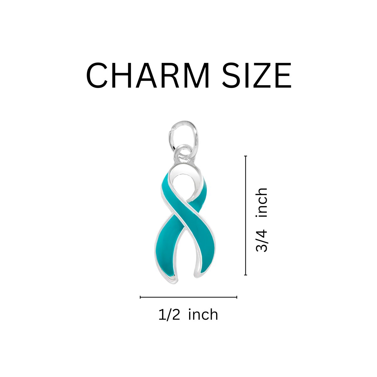 Large Teal Ribbon Necklaces