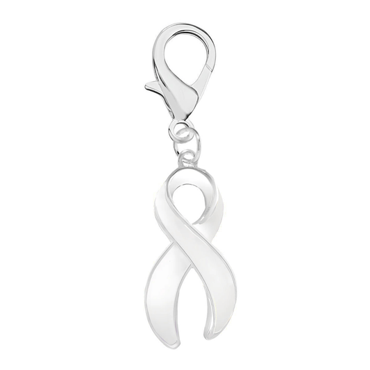Large White Ribbon Hanging Charms
