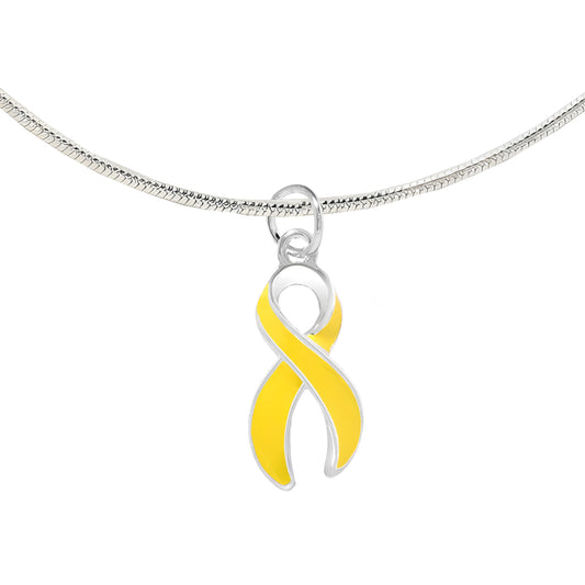 Large Yellow Ribbon Necklaces