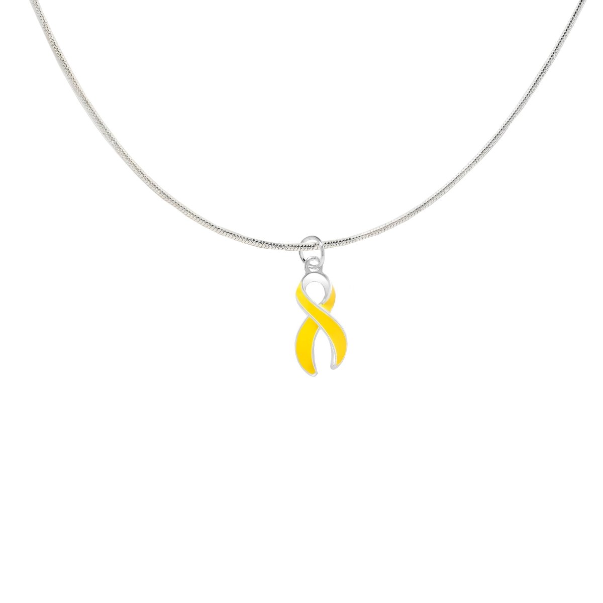 Large Yellow Ribbon Necklaces