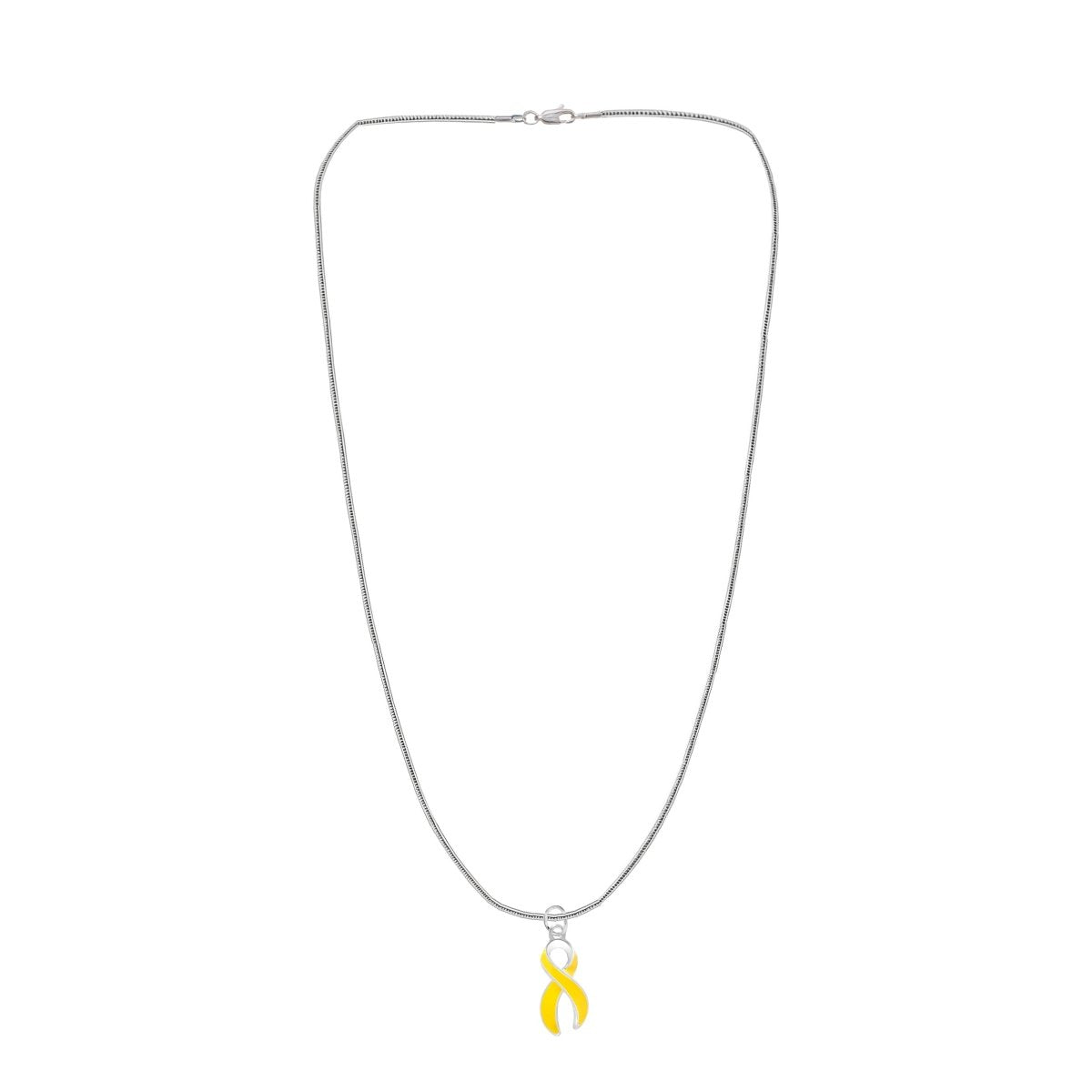 Large Yellow Ribbon Necklaces
