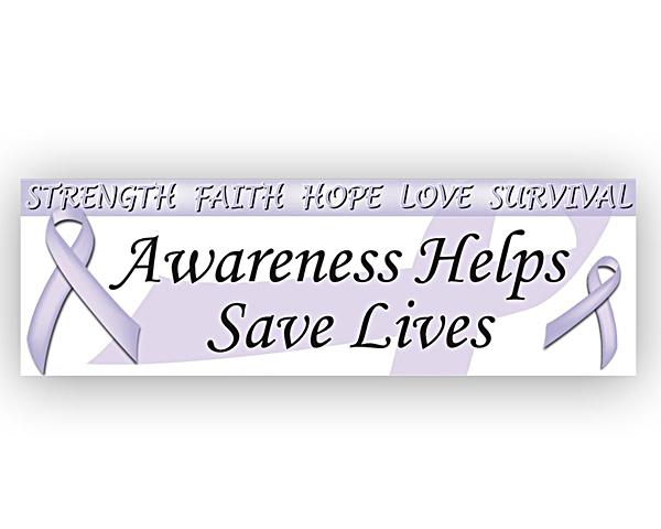 Lavender Ribbon Awareness Banner