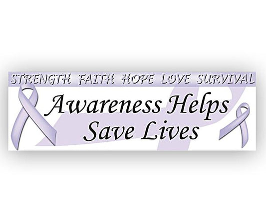 Lavender Ribbon Awareness Banner