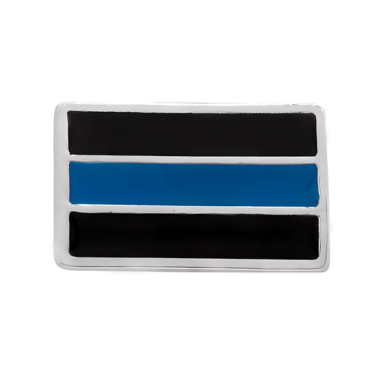Law Enforcement Rectangle Blue Line Pins