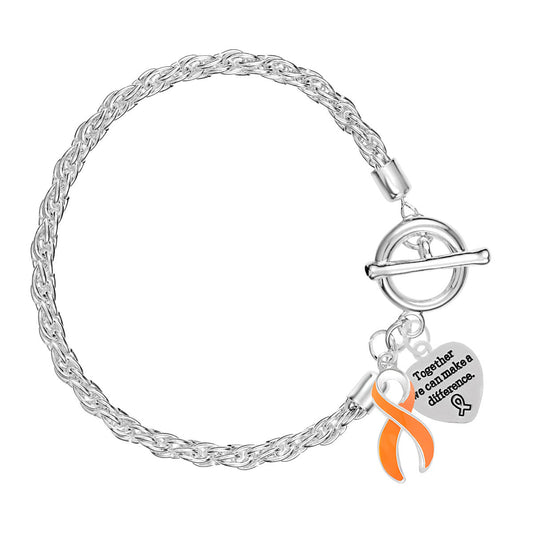 Leukemia Orange Ribbon Difference Charm Bracelets