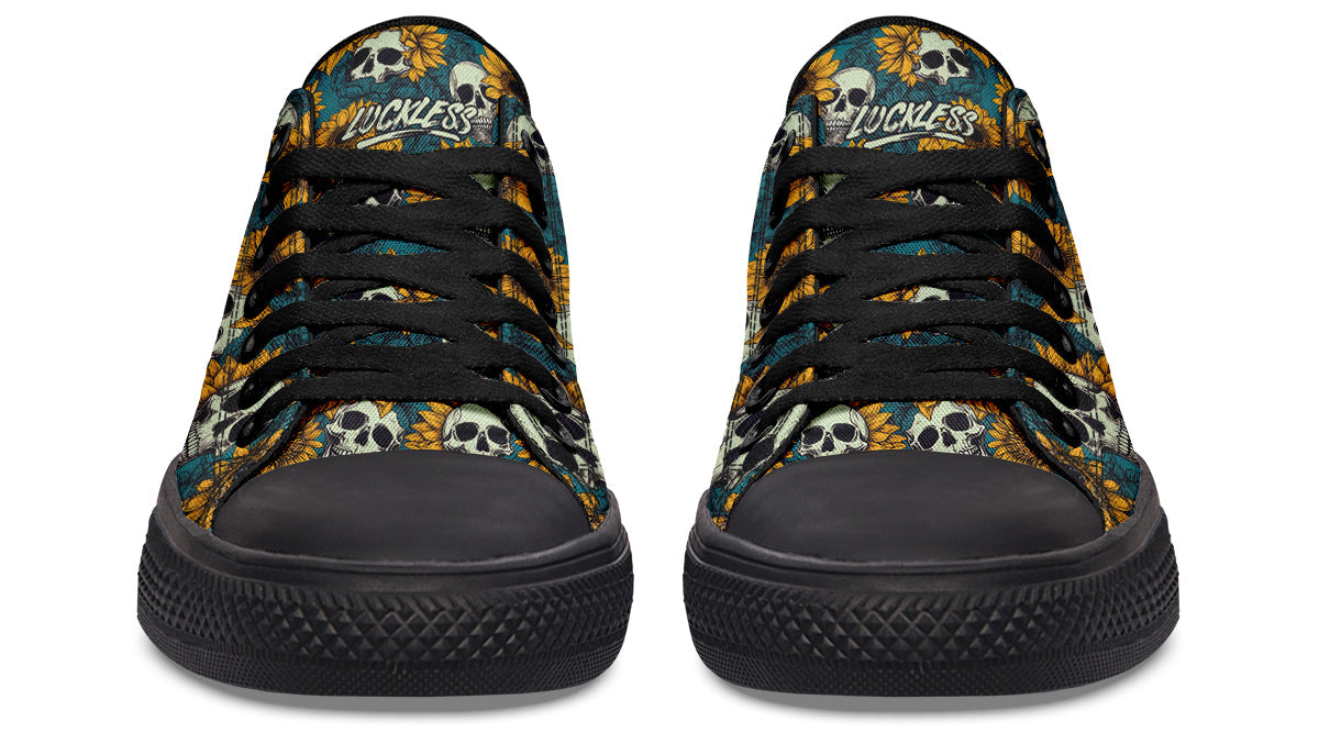 Sunflower And Skulls Low Tops