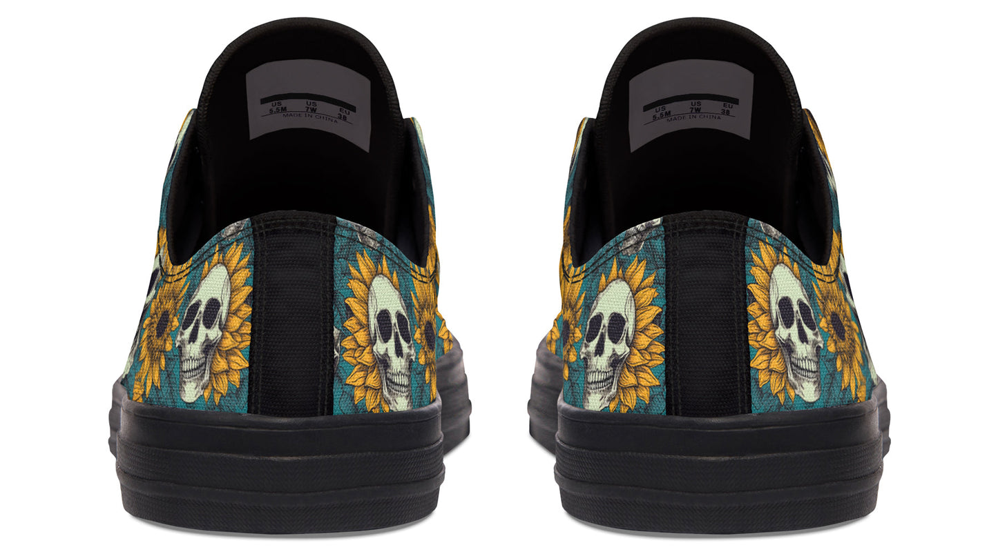 Sunflower And Skulls Low Tops