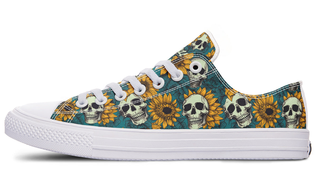 Sunflower And Skulls Low Tops