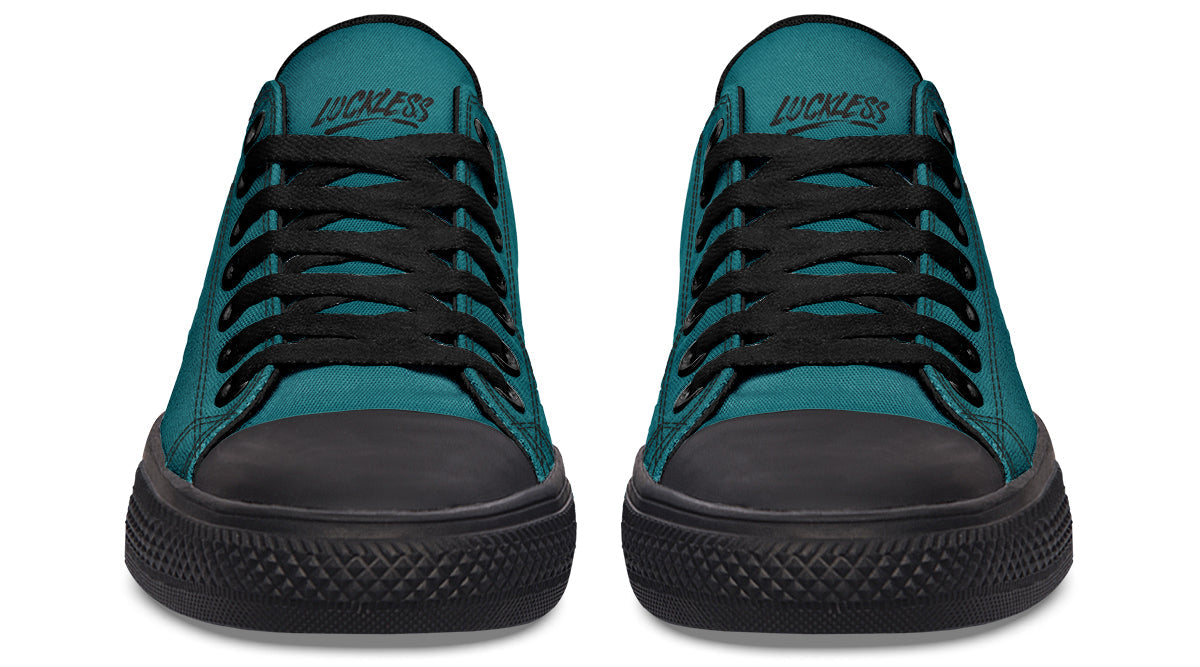 Sunflower And Skulls Teal Low Tops