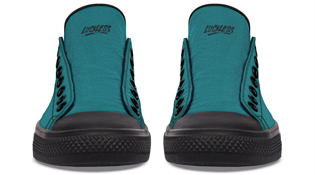 Sunflower And Skulls Teal Low Tops