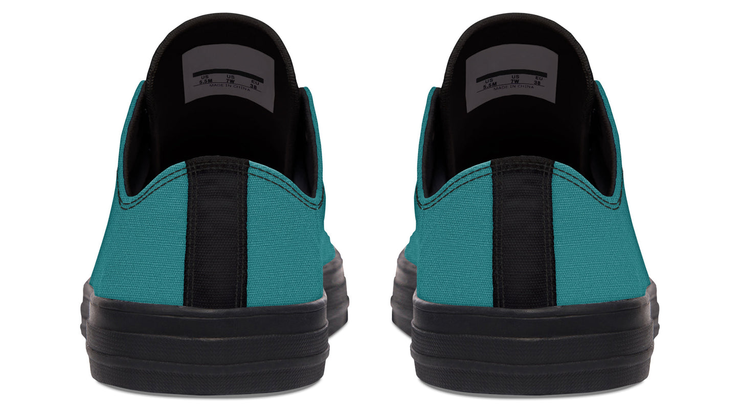Sunflower And Skulls Teal Low Tops