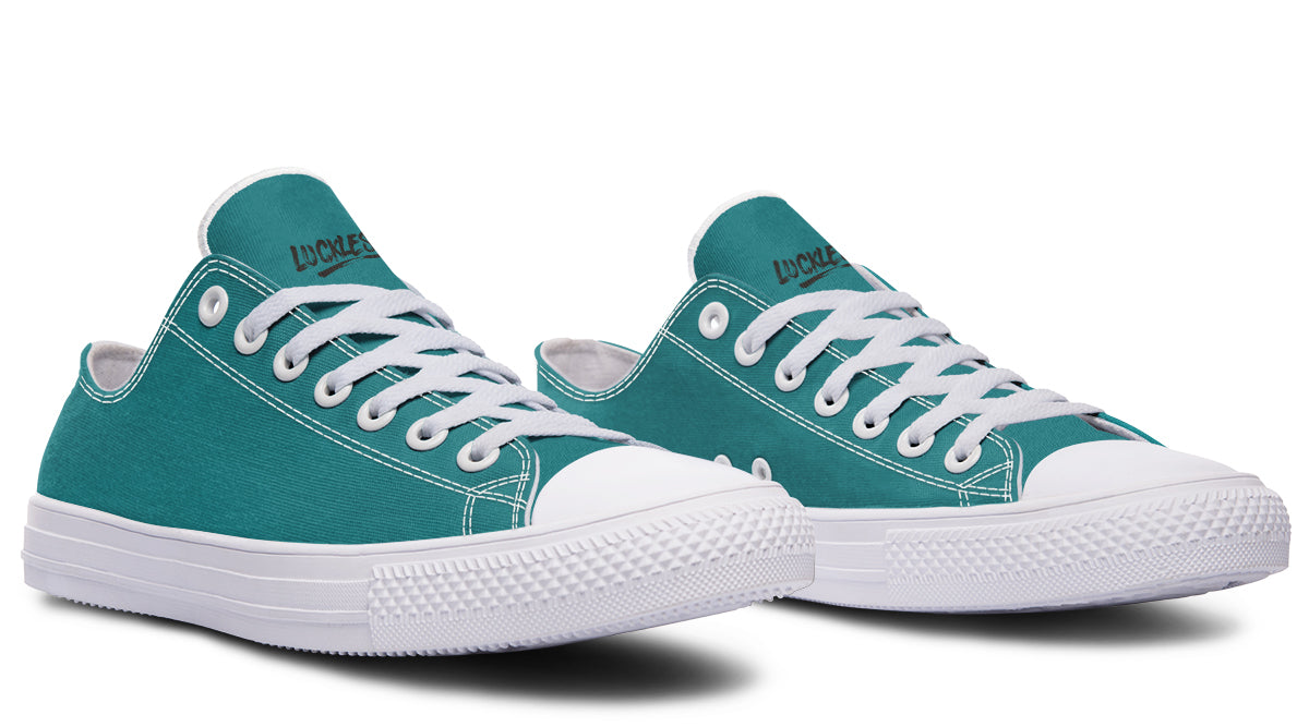 Sunflower And Skulls Teal Low Tops