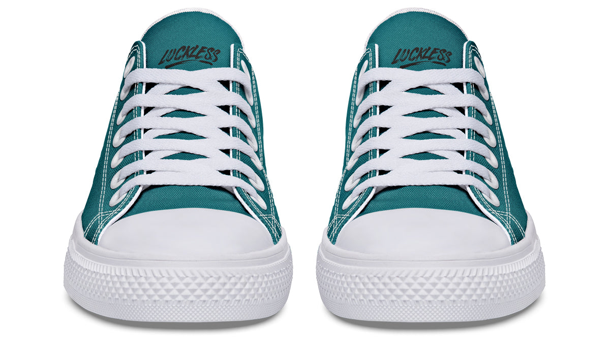 Sunflower And Skulls Teal Low Tops