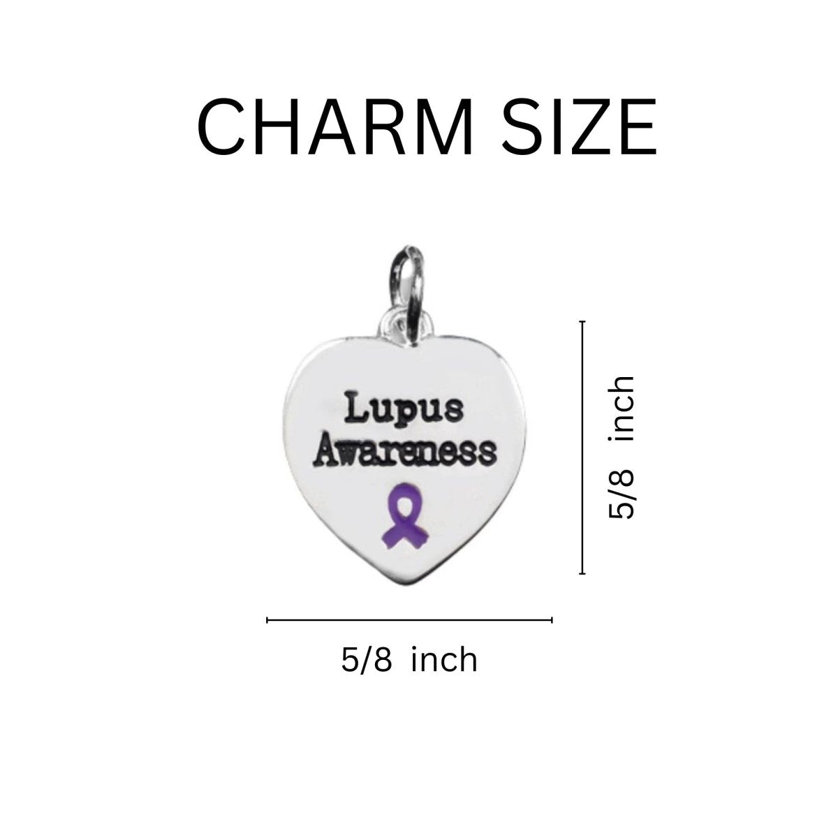 Lupus Awareness Heart Necklaces