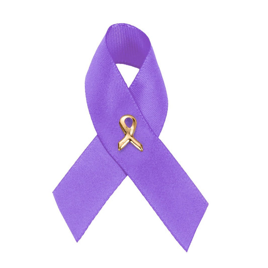 Lupus Awareness Purple Satin Ribbon Pins