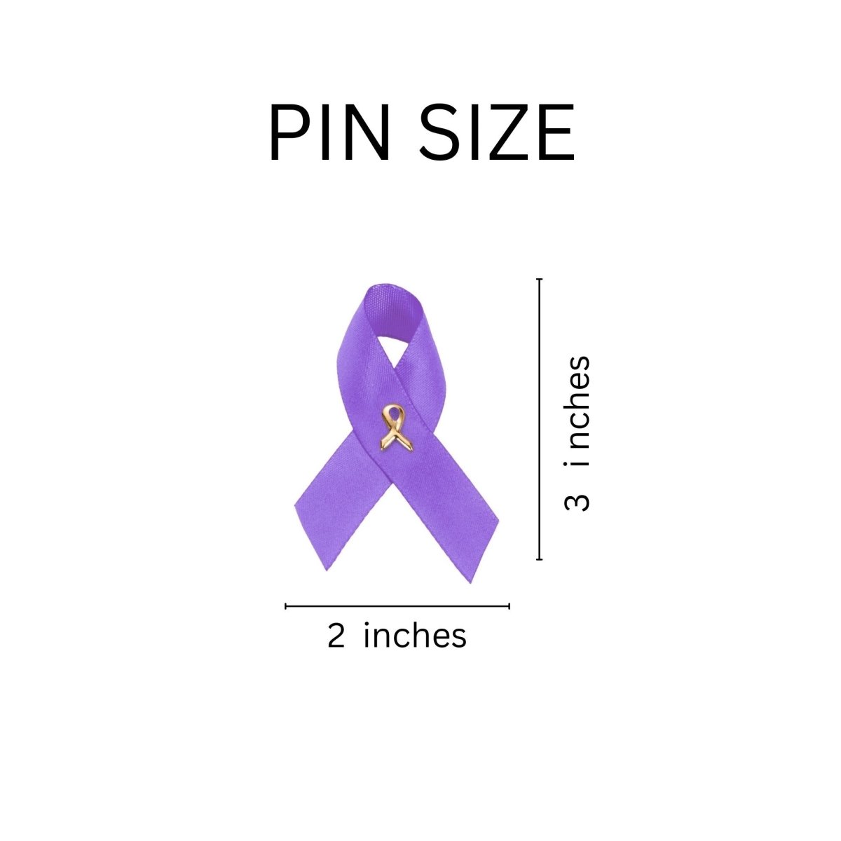 Lupus Awareness Purple Satin Ribbon Pins