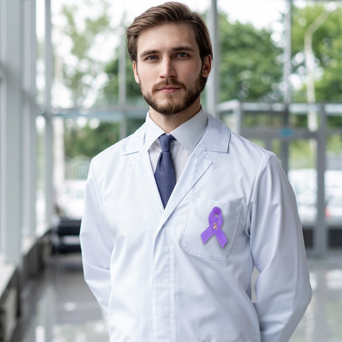 Lupus Awareness Purple Satin Ribbon Pins