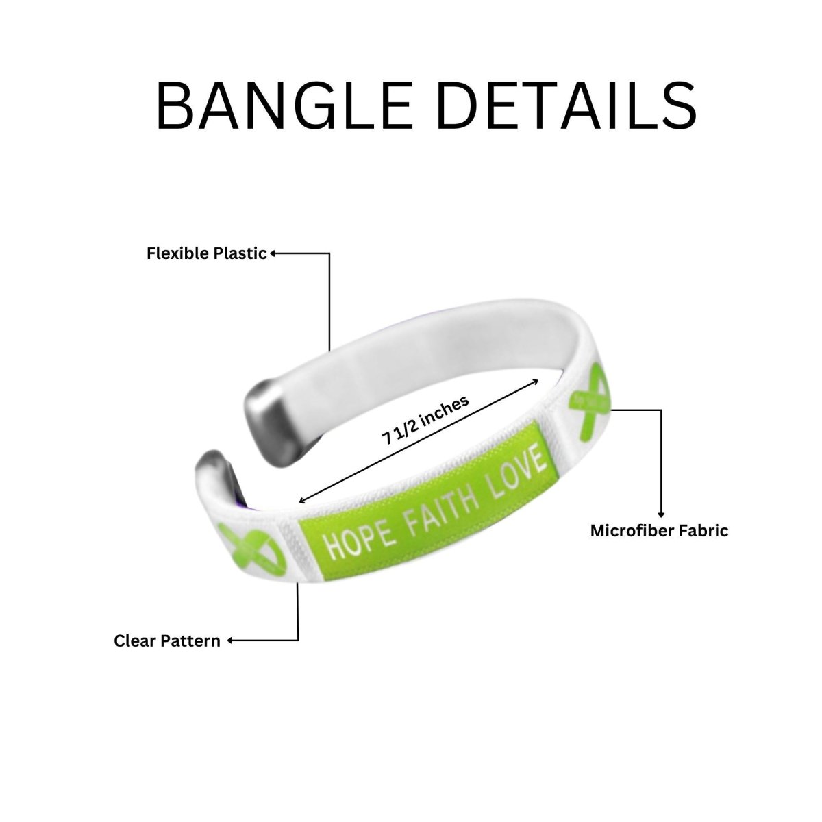 Lyme Disease Awareness Bangle Bracelets