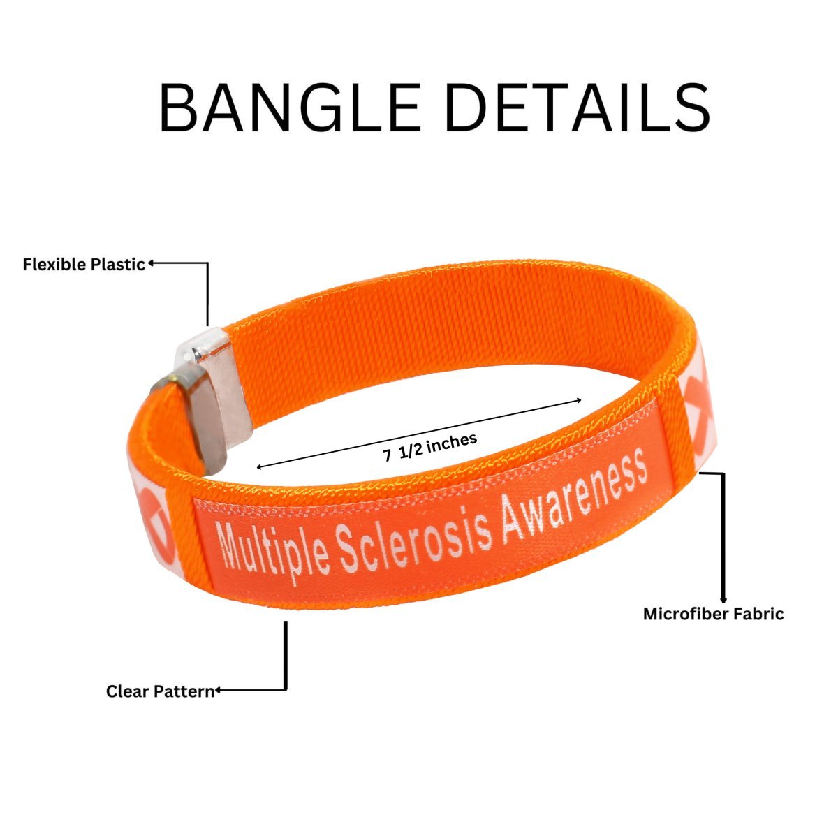 Multiple Sclerosis Awareness Bangle Bracelets