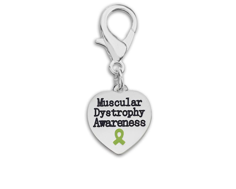Muscular Dystrophy Awareness Heart Hanging Charms