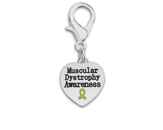 Muscular Dystrophy Awareness Heart Hanging Charms
