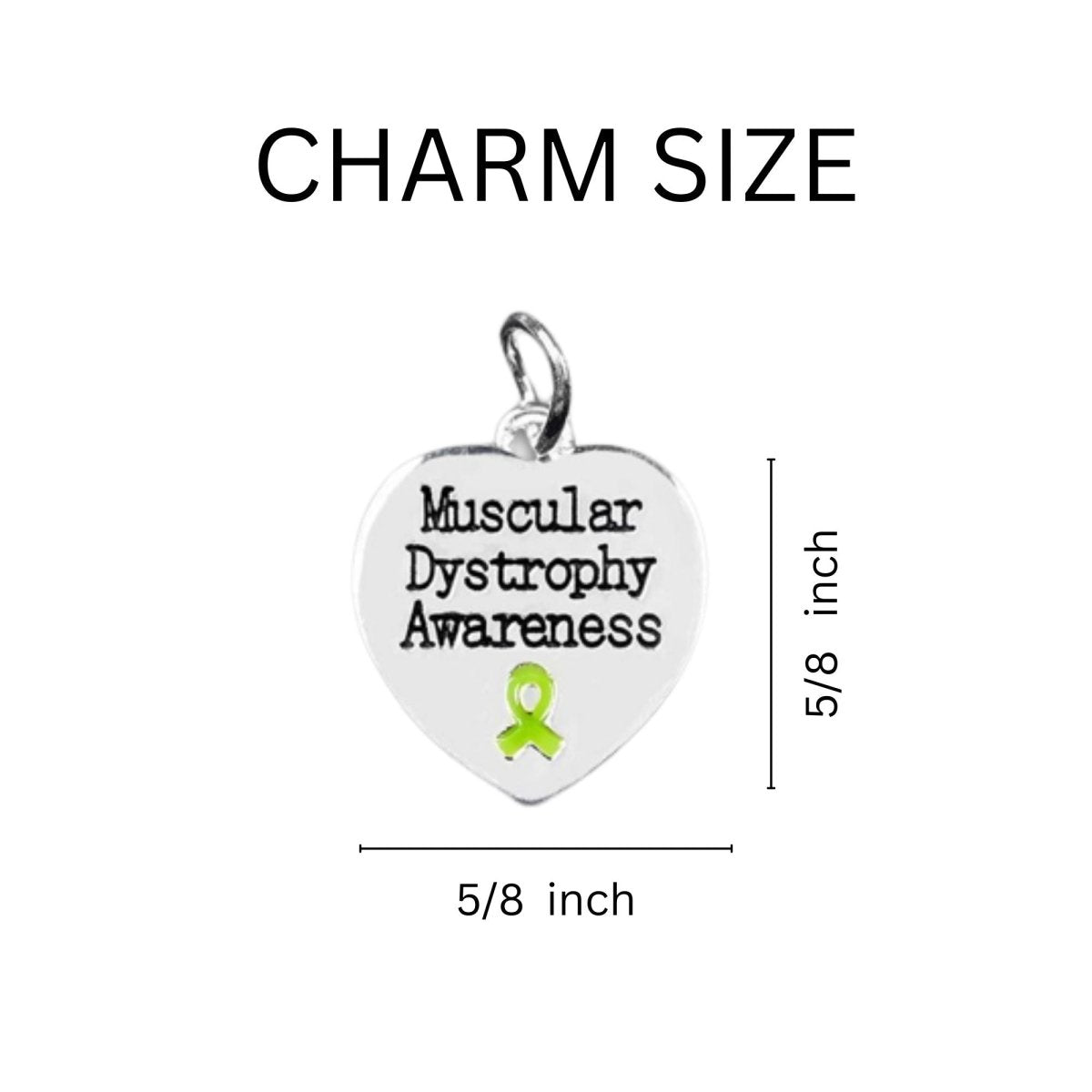 Muscular Dystrophy Awareness Heart Hanging Charms
