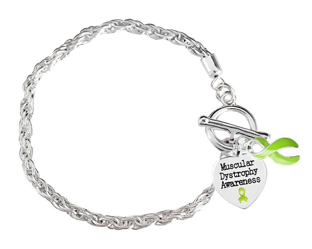Muscular Dystrophy Lime Green Ribbon Rope Bracelets